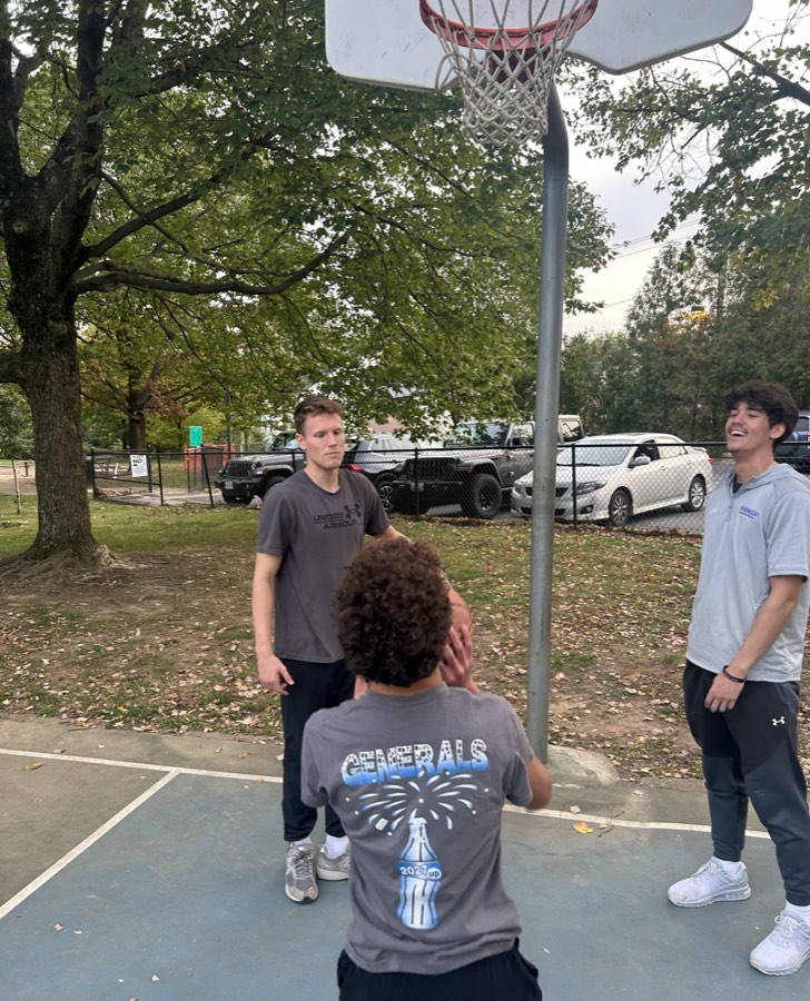 Players on an outdoor court